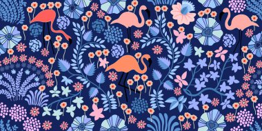 Indigo tropikal Bahçe.