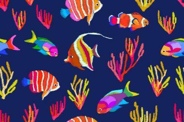 Fantezi mavi lagün. 