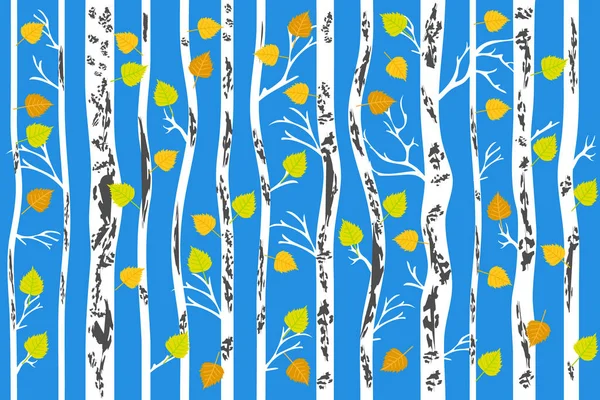 Golden autumn forest. — Stock Illustration Golden autumn forest. Stock Vector