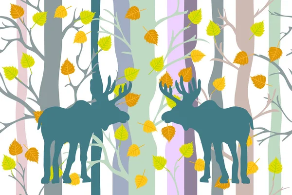 Light autumn forest. — Stock Illustration Light autumn forest. Vector Graphics
