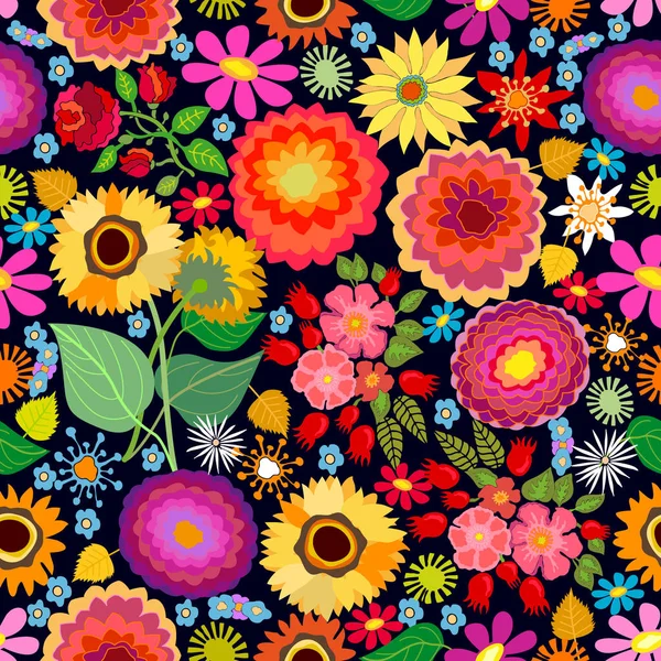 Flores de otoño brillantes . — Vector de stock