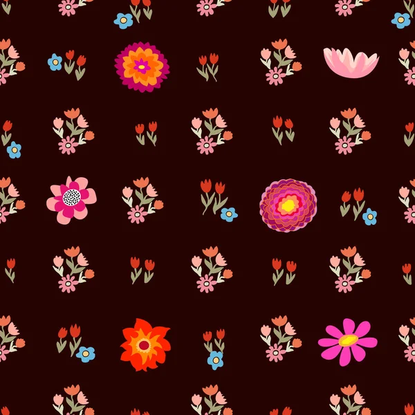다채로운 꽃 카펫. — 스톡 벡터