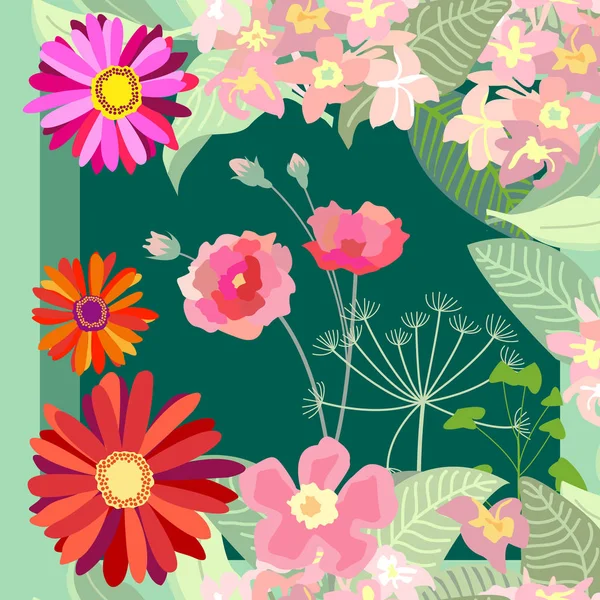 Sonbaharda Çiçek Bahçe. Gül ve gerbera.