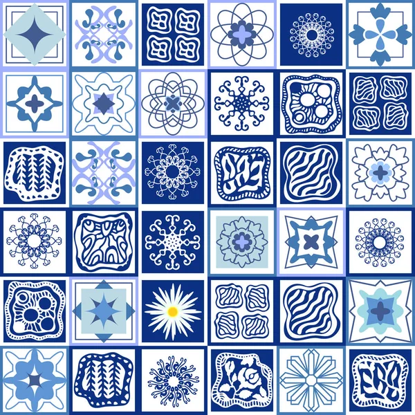 Vintage damalı Seramik Fayans ayarla.