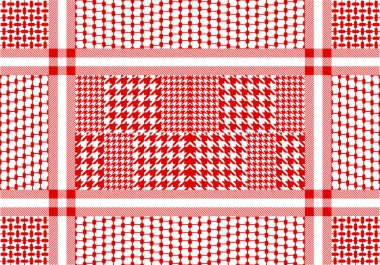 Arapça pamuklu eşarp trendy geometrik motifler ile. 