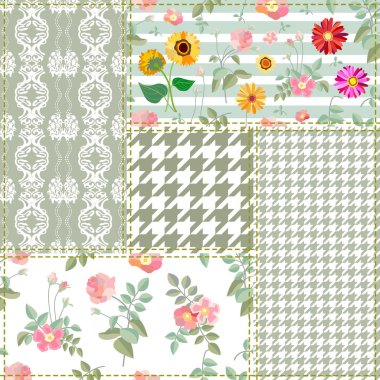 Trendy patchwork tasarım.