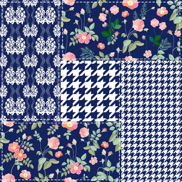 Diseño de patchwork de moda . — Vector de stock