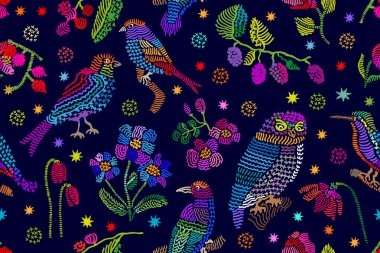 Vintage eşarp işlemeli fantazi Bahçe tarafından Halk sanat ilham ile.