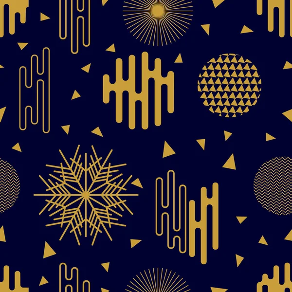 Chaotique motif géométrique doré festive . — Image vectorielle