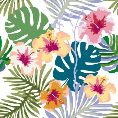 Aloha tropikal yazdırma. 