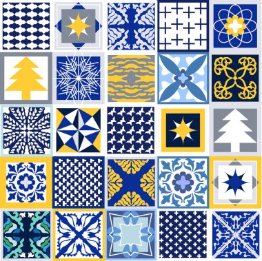 Mozaik Noel arka plan.