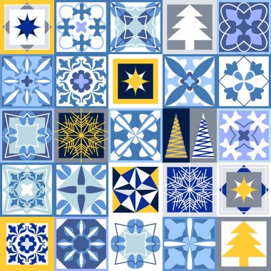 Mozaik Noel arka plan.