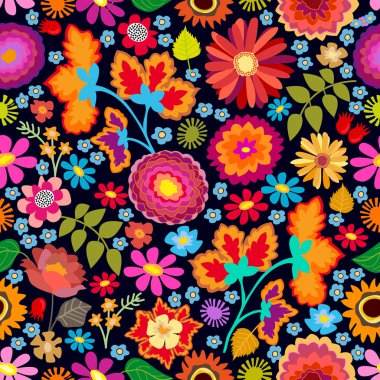 Kırmızı ve sarı sonbahar halı.