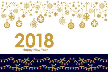 Klasik neşeli Noel ve mutlu yeni yıl kartı. 