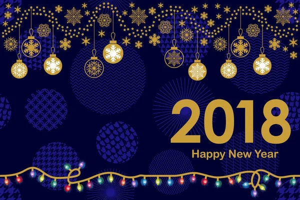 Geometrik neşeli Noel ve mutlu yeni yıl kartı. 