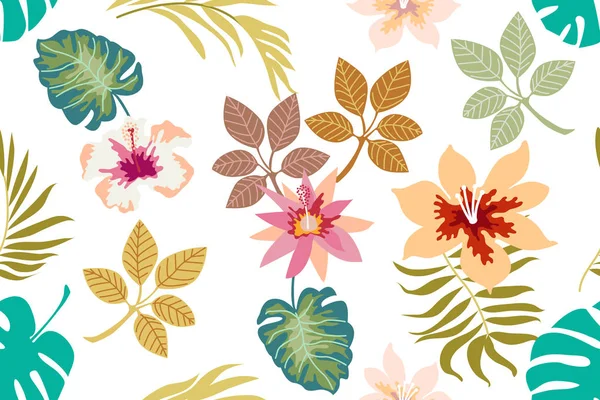 Fond floral tropical . — Image vectorielle