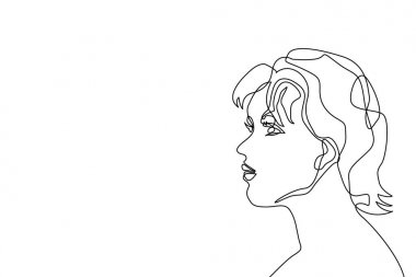 Doğrusal kadınlar yüz.