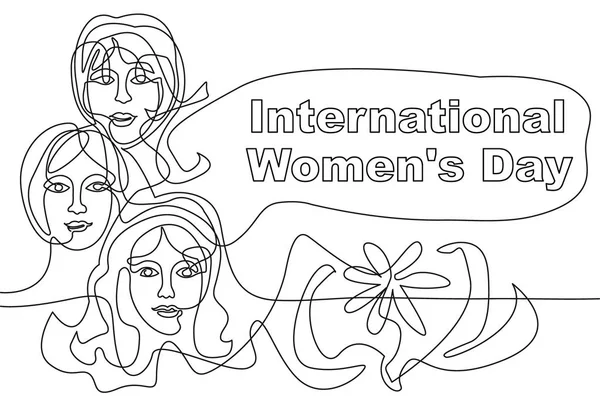 ハッピー国際女性の日のカード. — ストックベクタ