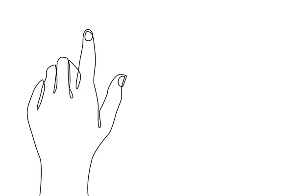 Geste du doigt vers le haut . — Image vectorielle