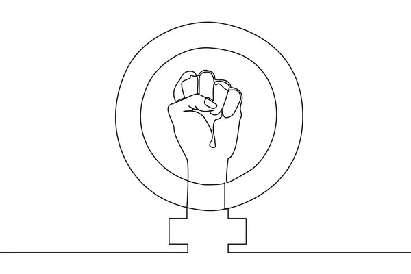 Símbolo feminista. Concepto de cartel . — Vector de stock