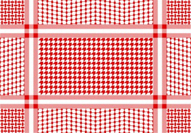 Arapça pamuklu eşarp ile geometrik motifler. 