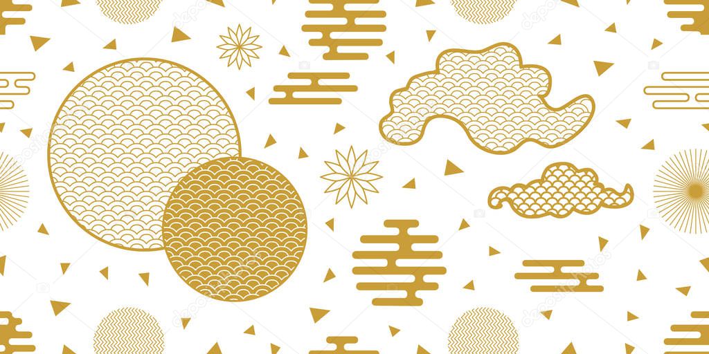 Happy Chinese New Year seamless vector pattern.