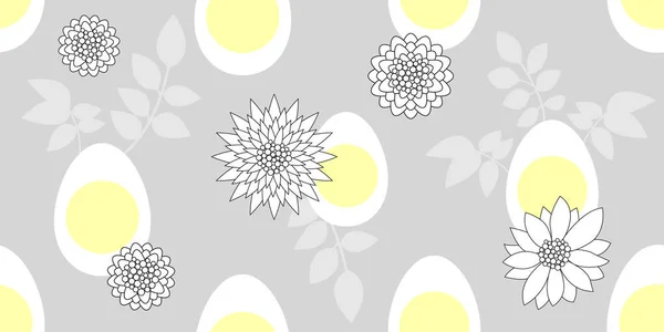 Frohe Ostern Hintergrund. nahtlose Vektormuster mit Eiern. — Stockvektor