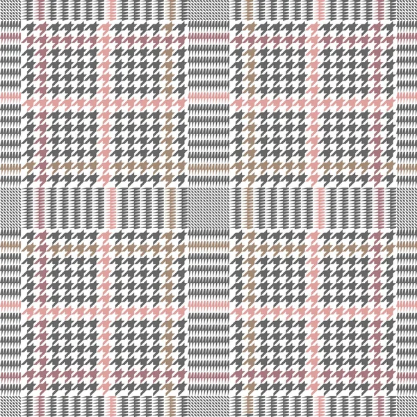 Klassieke geruite hounds tooth afdrukken voor pakken en jassen. Naadloze vector patroon met grijze geometrische elementen. . — Stockvector