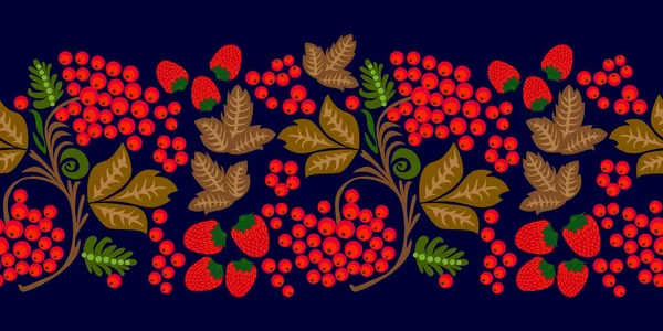 Orosz népművészeti stílusban floral nyomtatási. — Stock Vector