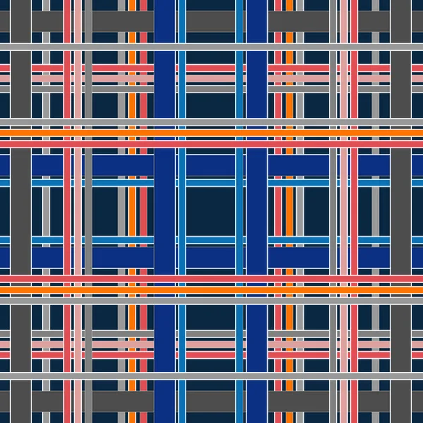Модний картатий паттерн з перекриваються смугами . — стоковий вектор