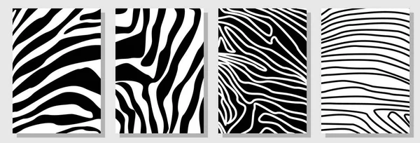Az A4-es tartalmazza kifejező zebra mintával. Sablon kártyák, bannerek, poszterek. — Stock Vector