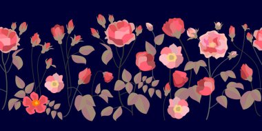 Bloomig gül ile geniş sınır. 