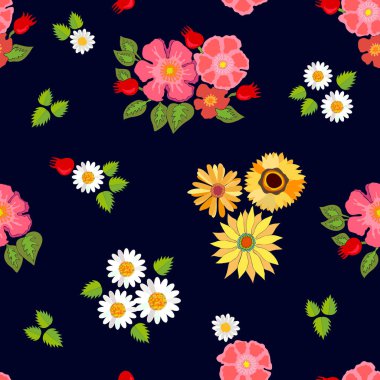 İspanyol motifleri ile parlak çiçek desenli. 