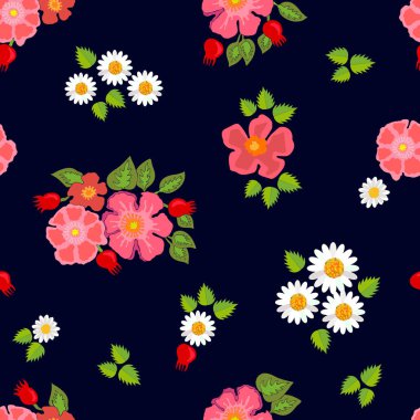 Bohemiam motifleri ile parlak çiçek desenli. 