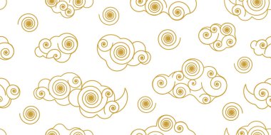 Süslü bulutlu kusursuz tasarım. 