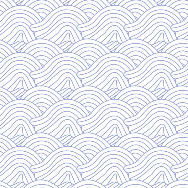Impression vectorielle sans couture avec ondes bleues . — Image vectorielle