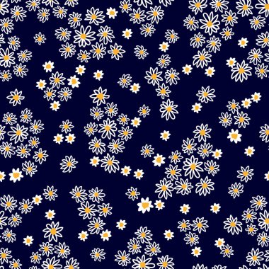 Küçük çiçekli kusursuz vektör baskısı.