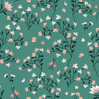 Zambaklar ve çiçek açan kirazlarla kusursuz iz..