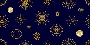 Altın elemanları ile sorunsuz vektör desen.