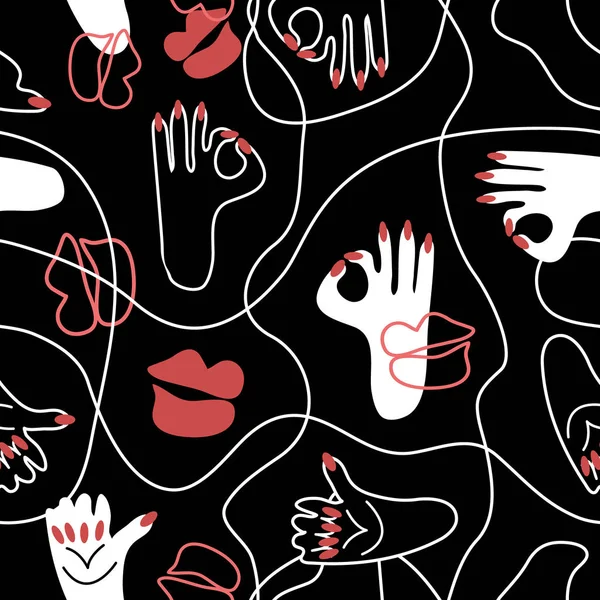 Parmaklar, dudaklar ve bacaklar. 