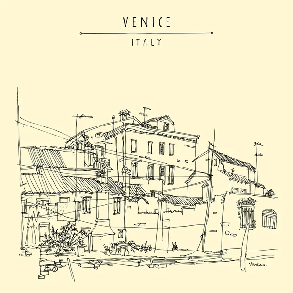 Banco del Canal en Venecia — Vector de stock