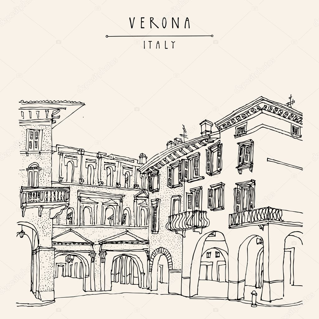 Verona vintage postcard