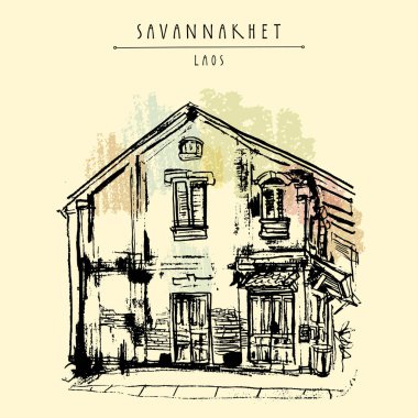 Eski Fransız Savannakhet, Laos bina