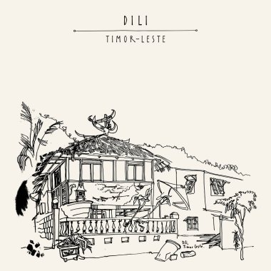 Dili, Doğu Timor geleneksel evde