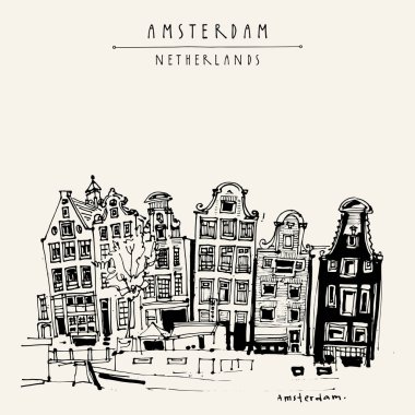 Amsterdam şehir merkezi, Hollanda 