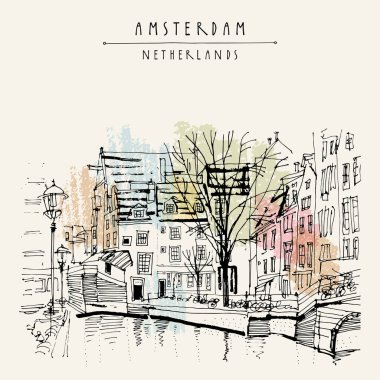 Amsterdam şehir merkezi, Hollanda 