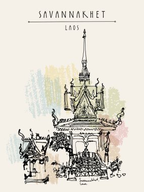 Savannakhet, Laos Budist tapınağı
