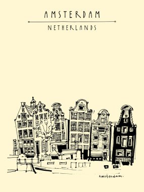 Amsterdam şehir merkezi, Hollanda 