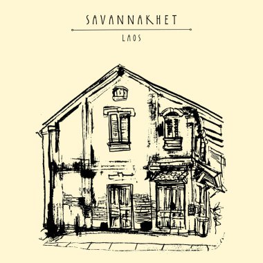 Eski Fransız Savannakhet, Laos bina