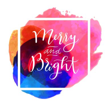 Merry ve parlak Noel kartı